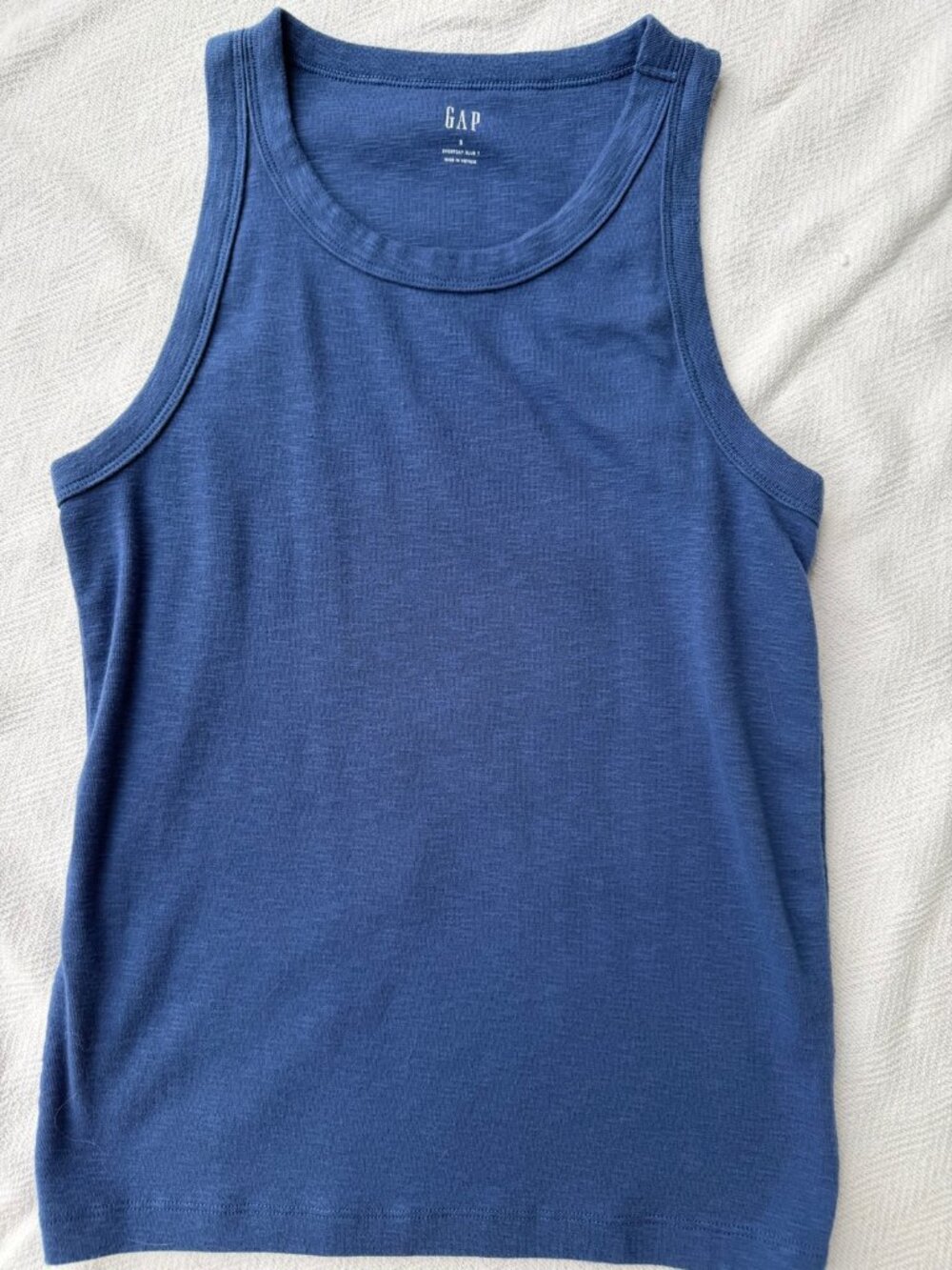Gap Everyday Slub T Tank Top Women's Small Blue Sleeveless